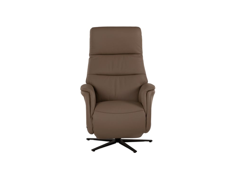 Elektrische relax met batterij ZEUS - Taupe leder MED ZE RXE