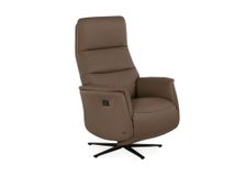Elektrische relax met batterij ZEUS - Taupe leder MED ZE RXE