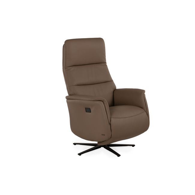 Elektrische relax met batterij ZEUS - Taupe leder