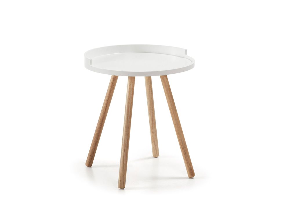 Bijzettafel KURB - Wit/Naturel KAV C595M05