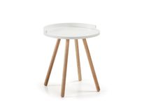 Bijzettafel KURB - Wit/Naturel KAV C595M05
