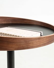 Bijzettafel KAORI - Zwart/Walnoot KAV CC0764M41