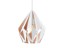 Hanglamp CARLTON 1 - Wit/roségoud EGL 49932