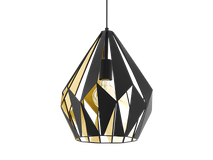 Hanglamp CARLTON 1 - Zwart/goud EGL 49931