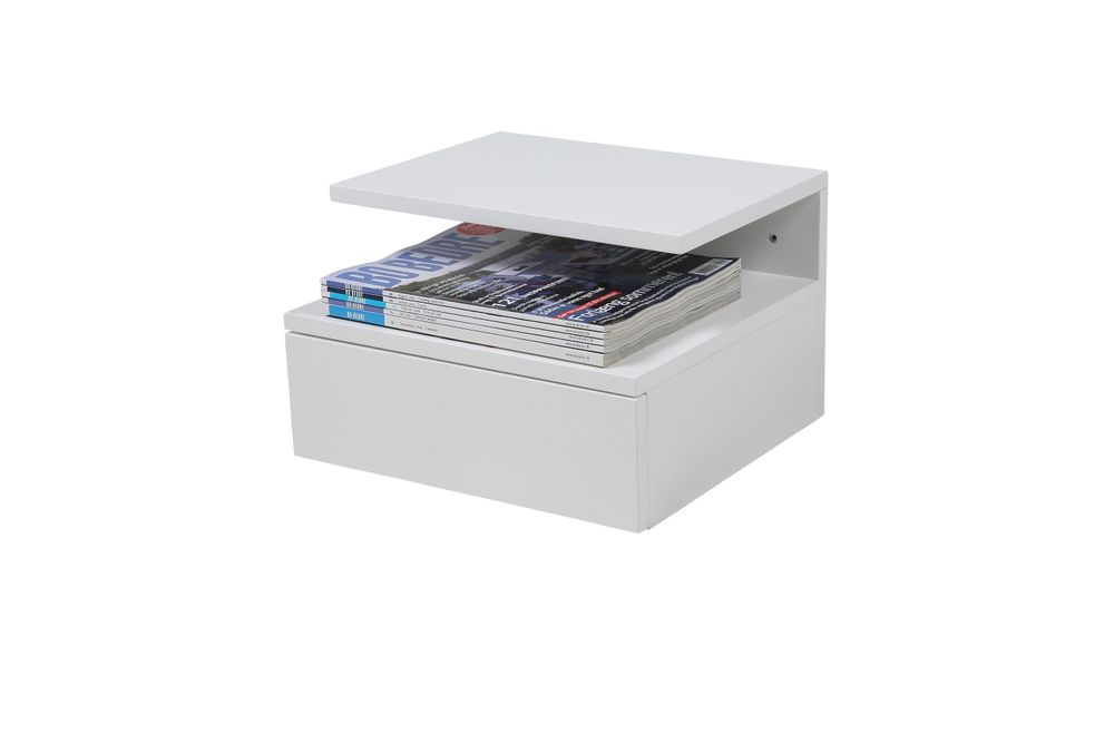 Zwevend nachtkastje ASHLAN - Zwart ACT-109-000001