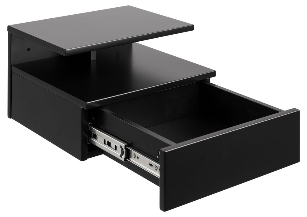 Zwevend nachtkastje ASHLAN - Zwart ACT-109-000002