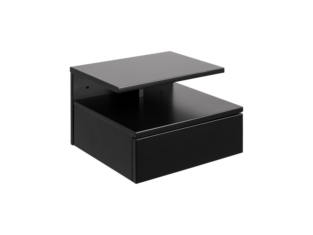 Zwevend nachtkastje ASHLAN - Zwart ACT-109-000002