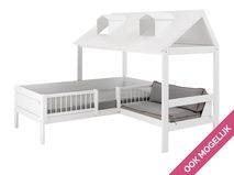 Kajuitbed BEACHHOUSE met accessoires - Wit gelakt C-SCE 47561 BEACHHOUSE