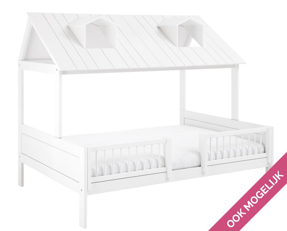 Kajuitbed BEACHHOUSE met accessoires - Wit gelakt C-SCE 47561 BEACHHOUSE
