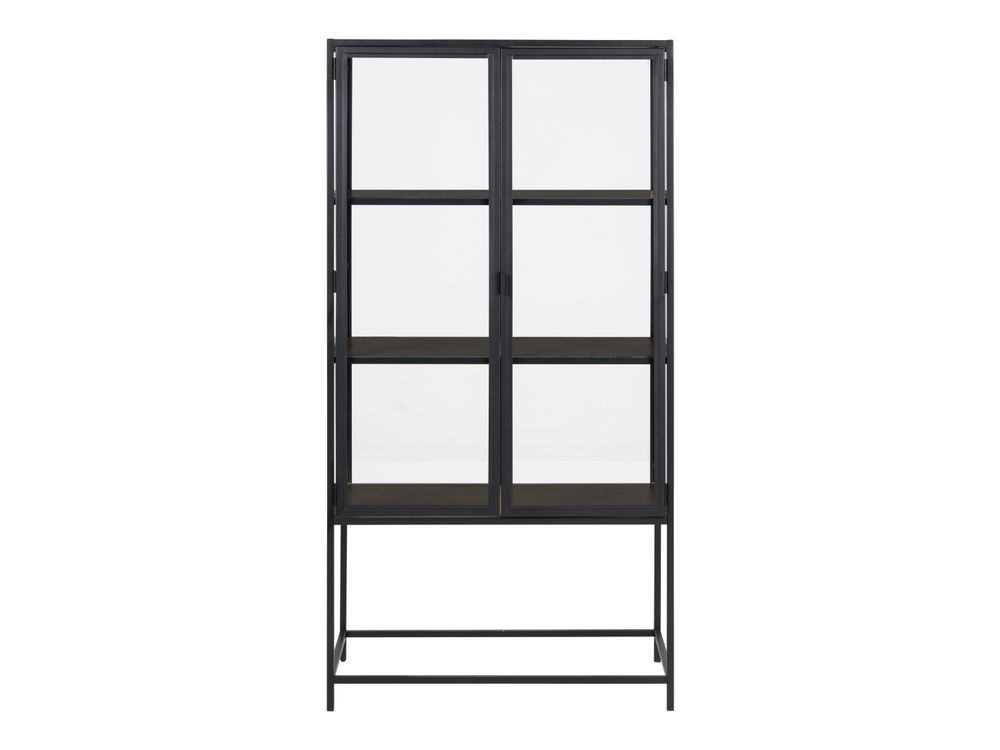 Vitrine SEAFORD - Zwart/metaal ACT SE VIT