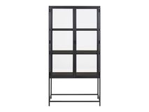 Vitrine SEAFORD - Zwart/metaal ACT SE VIT