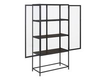 Vitrine SEAFORD - Zwart/metaal ACT SE VIT