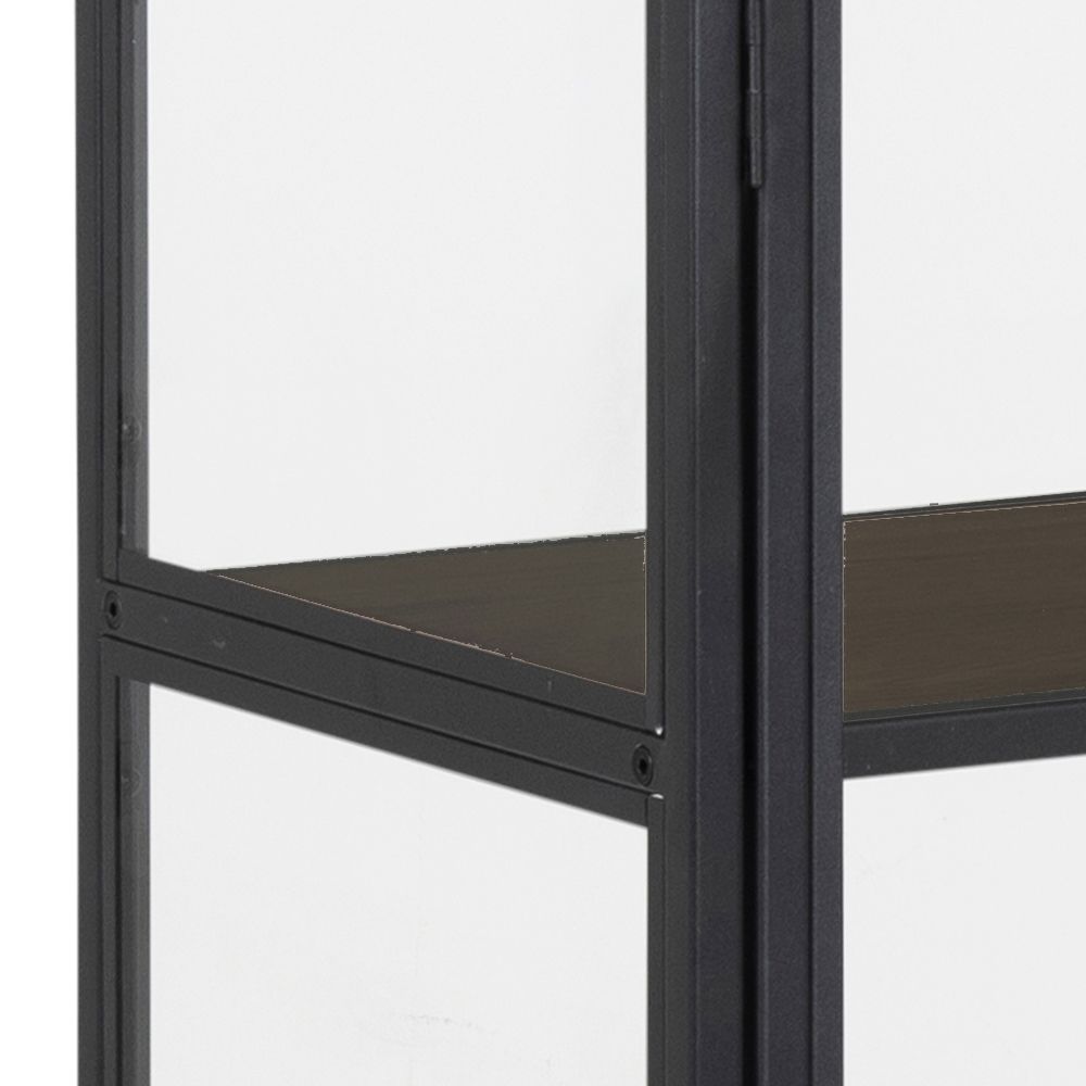 Vitrine SEAFORD - Zwart/metaal ACT SE VIT