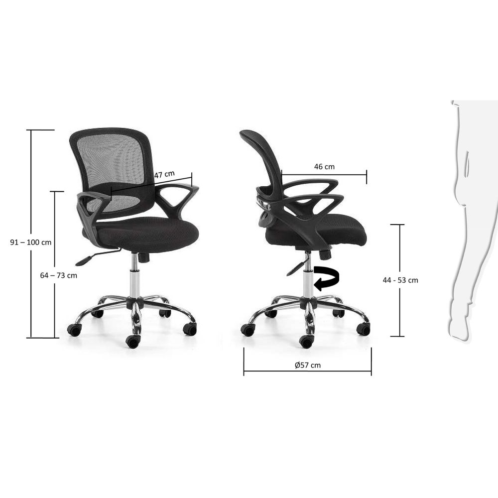 Bureaustoel TANGIER - Grijs KAV C564J01