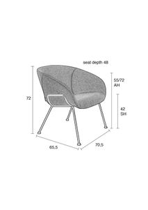 Lounge chair FESTON - Grey ZVR 3100072