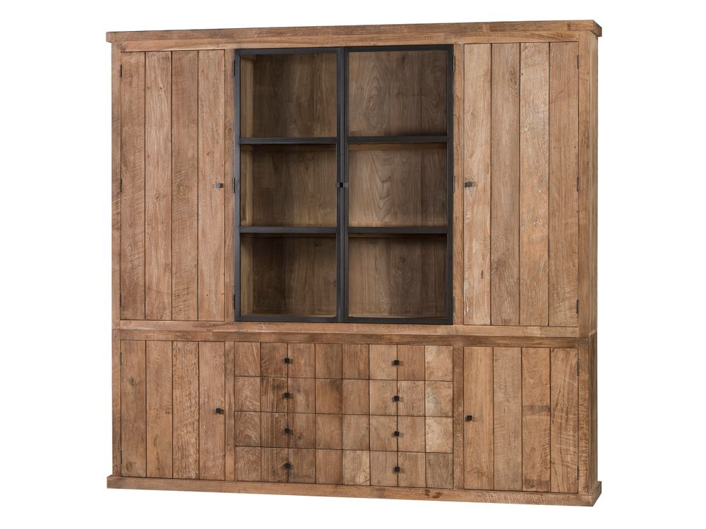Vitrinekast Linda incl. led - Teak LEL-21-000012