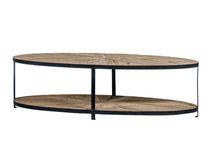 Koffietafel ovaal PA - Oak rusty metal LEL PA520