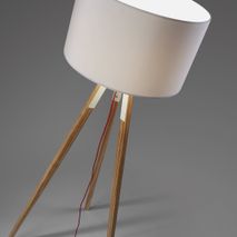 Vloerlamp IGUAZU - Wit/hout KAV A640M46