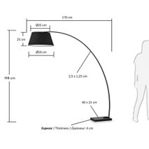 Vloerlamp JUHE - Zwart KAV A497J01