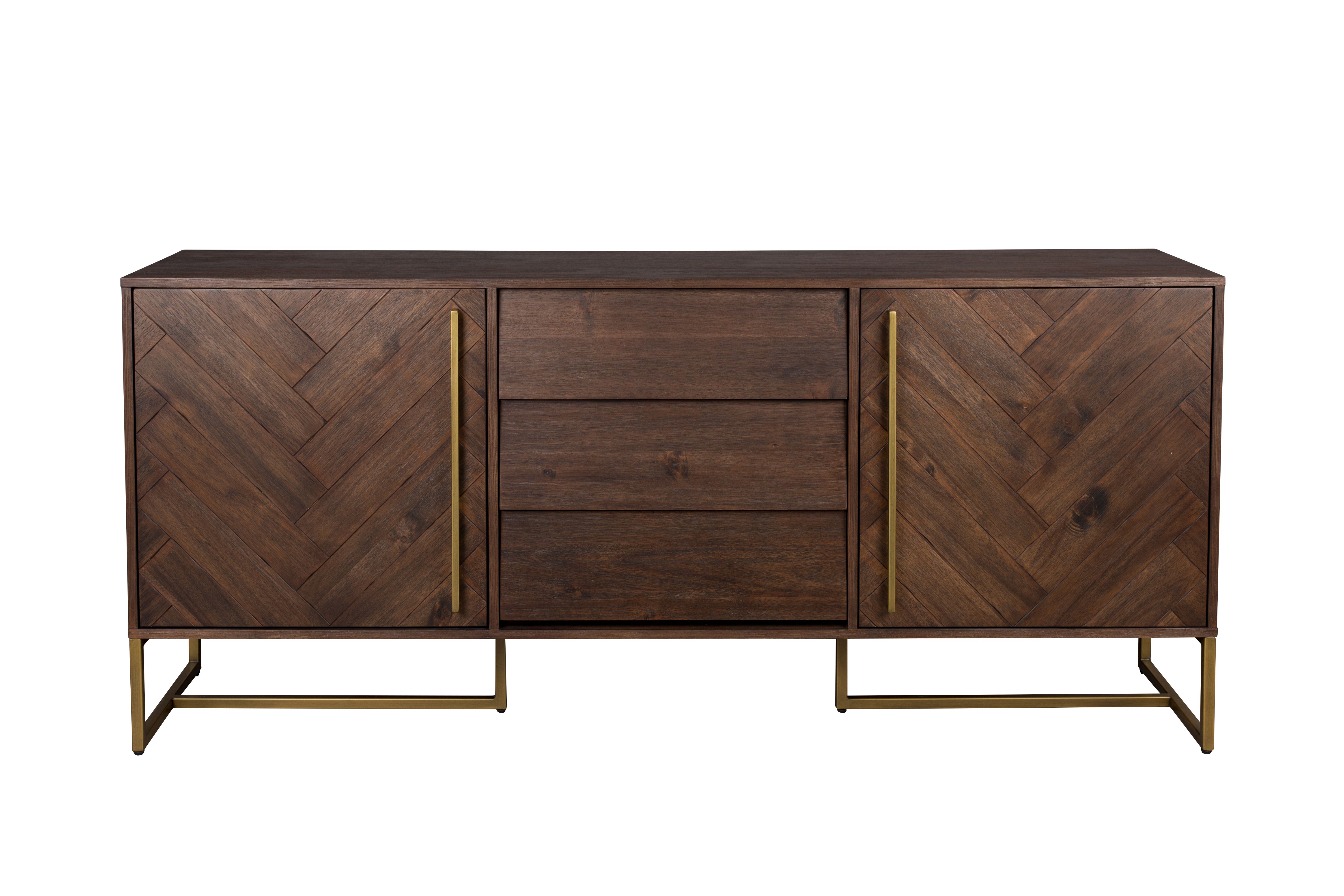 Dressoir CLASS hoog - Acacia wood/brass ZVR 4300018