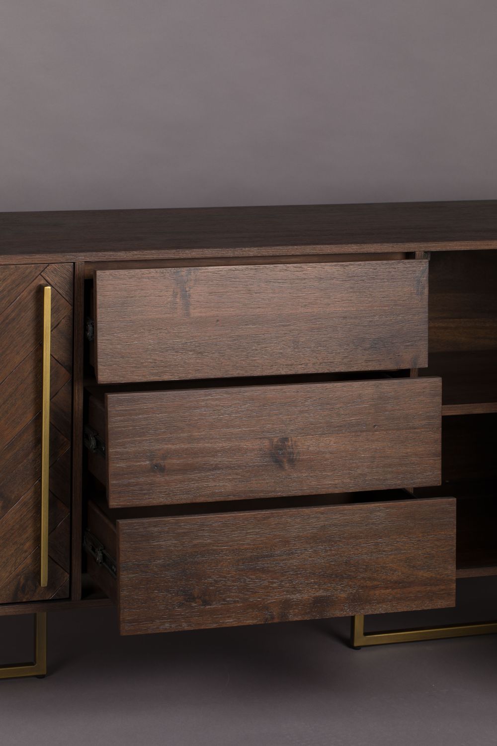 Dressoir CLASS hoog - Acacia wood/brass ZVR 4300018