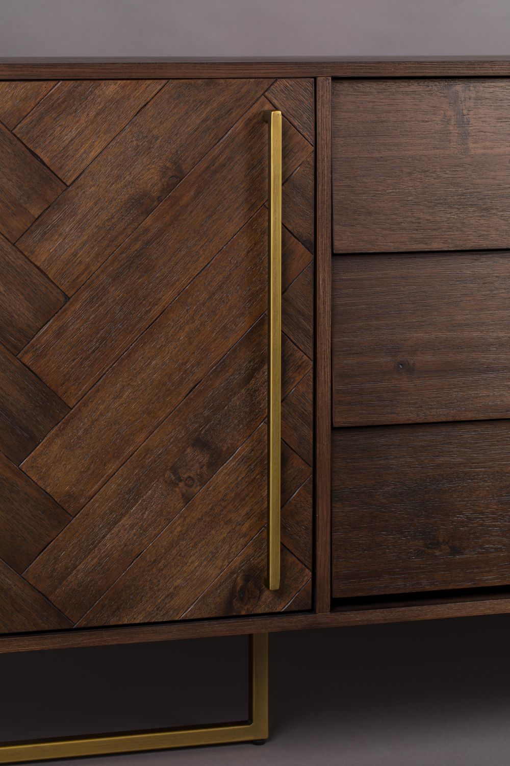 Dressoir CLASS hoog - Acacia wood/brass ZVR 4300018
