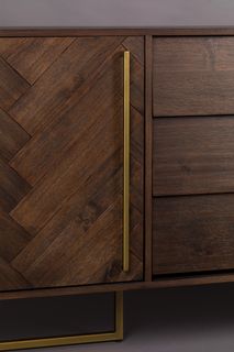Dressoir CLASS hoog - Acacia wood/brass ZVR 4300018