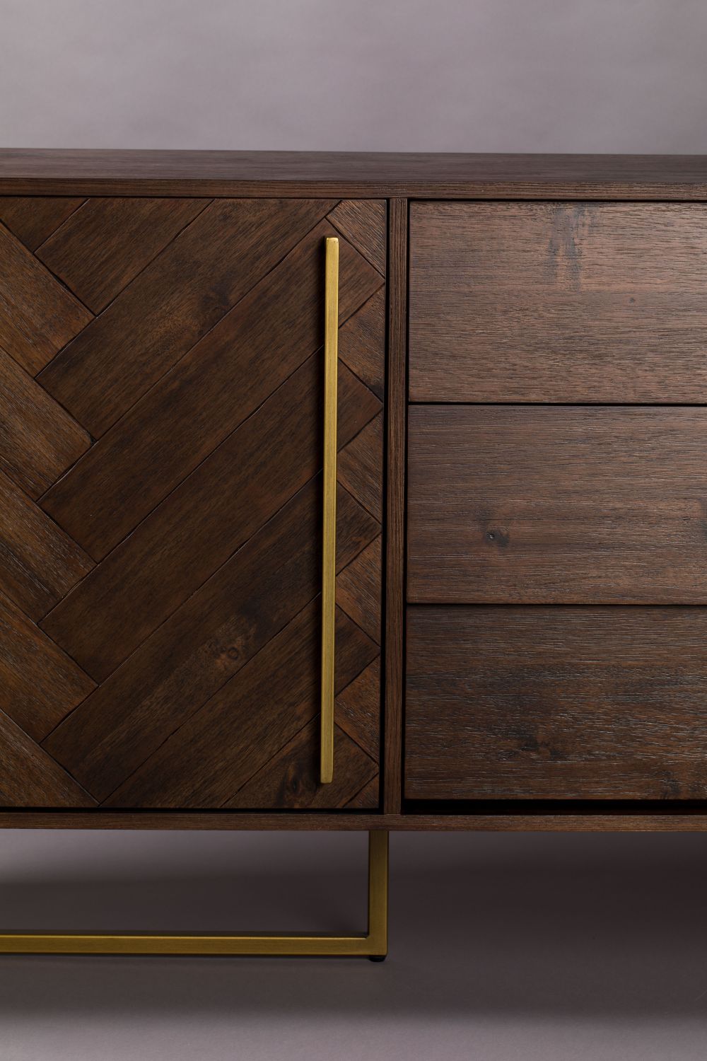 Dressoir CLASS hoog - Acacia wood/brass ZVR 4300018