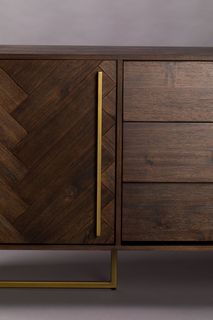 Dressoir CLASS hoog - Acacia wood/brass ZVR 4300018