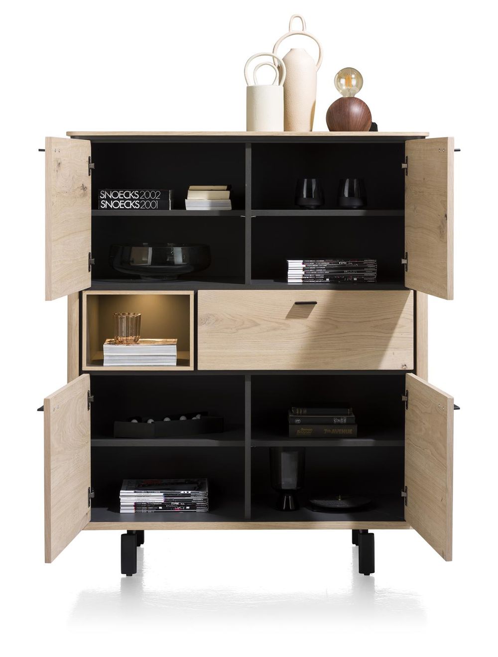 Wandkast LIVADA - Natural lacquered HEH 42238-NAL