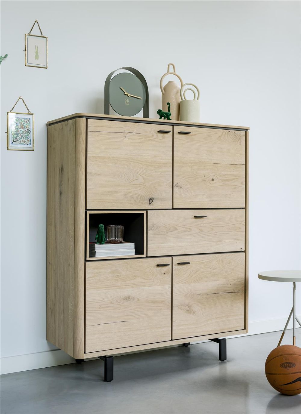 Wandkast LIVADA - Natural lacquered HEH 42238-NAL