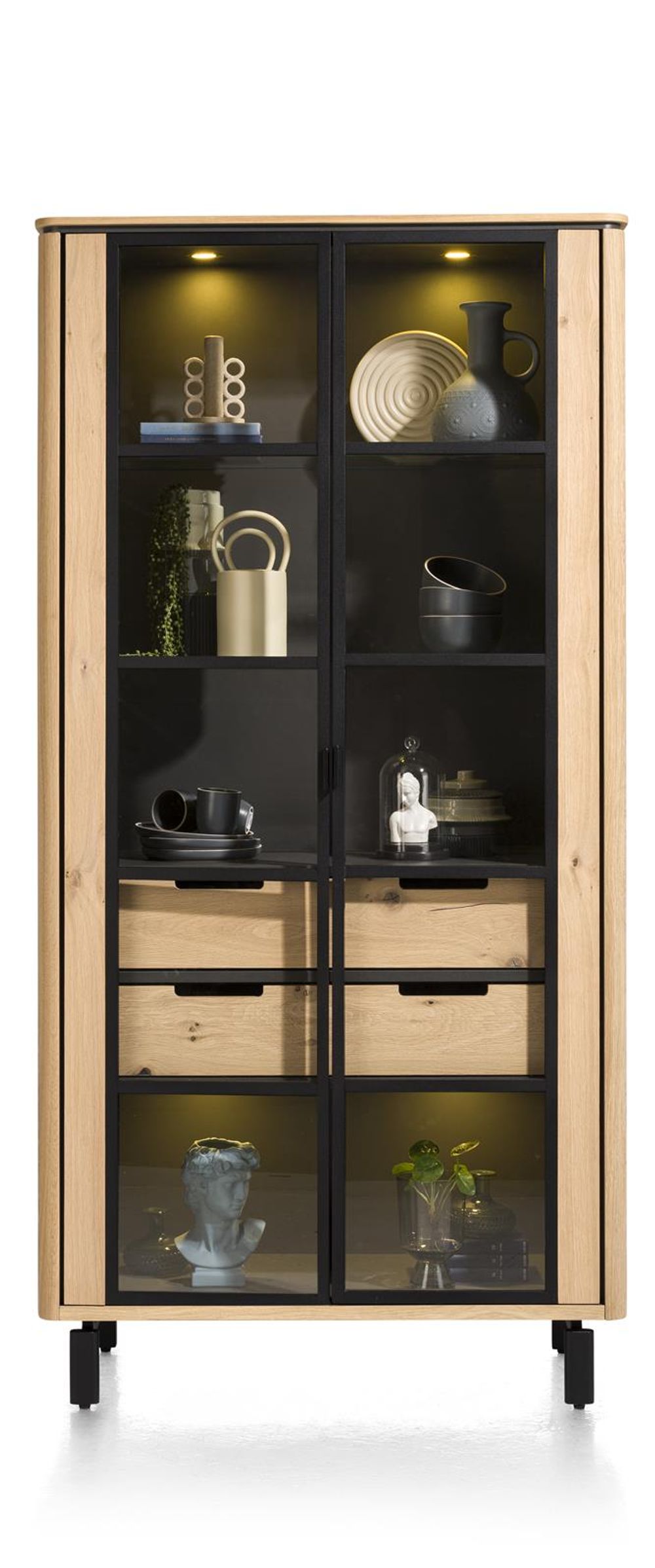 Vitrinekast LIVADA - Natural lacquered HEH 42240-NAL