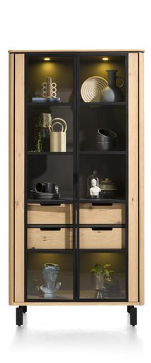 Vitrinekast LIVADA - Natural lacquered HEH 42240-NAL