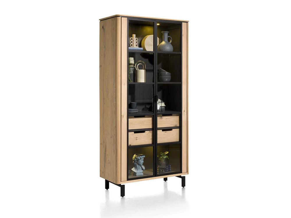 Vitrinekast LIVADA - Natural lacquered HEH 42240-NAL