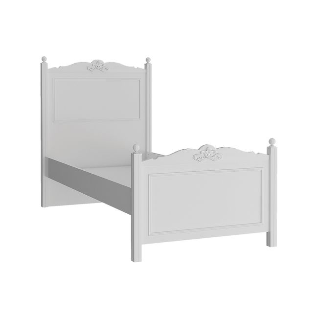 Bed LORA 90x200 cm - Wit