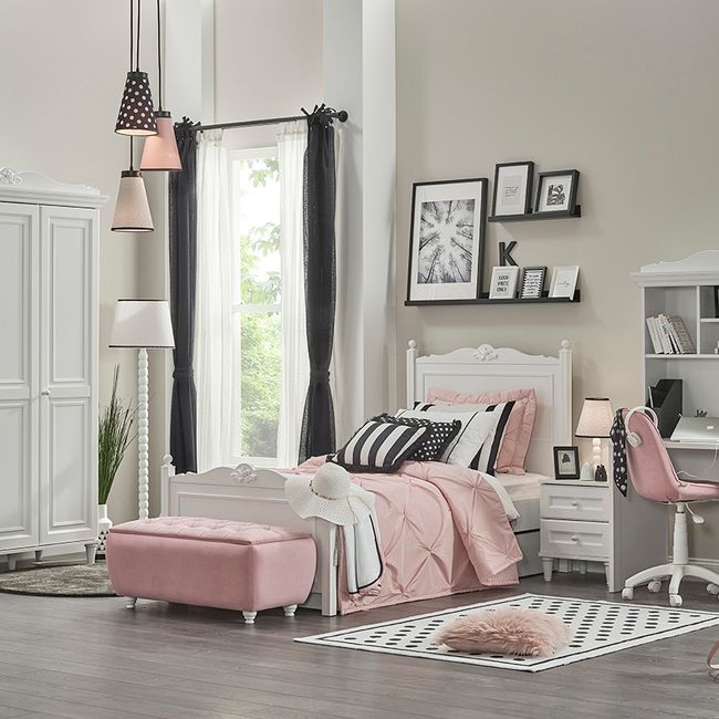 Bed LORA 90x200 cm - Wit