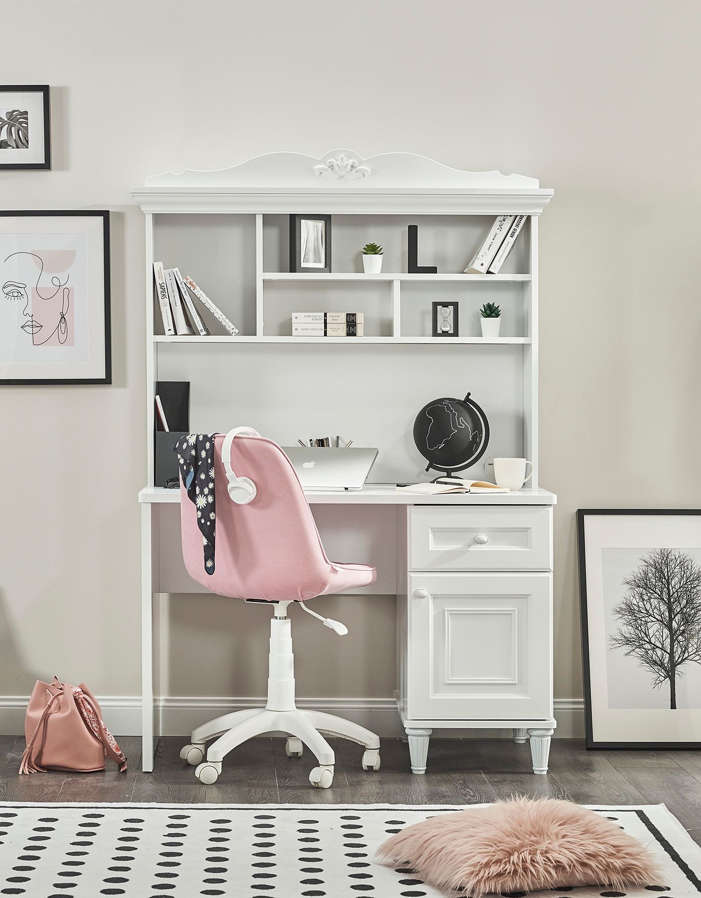 Bureaustoel LORA - Roze