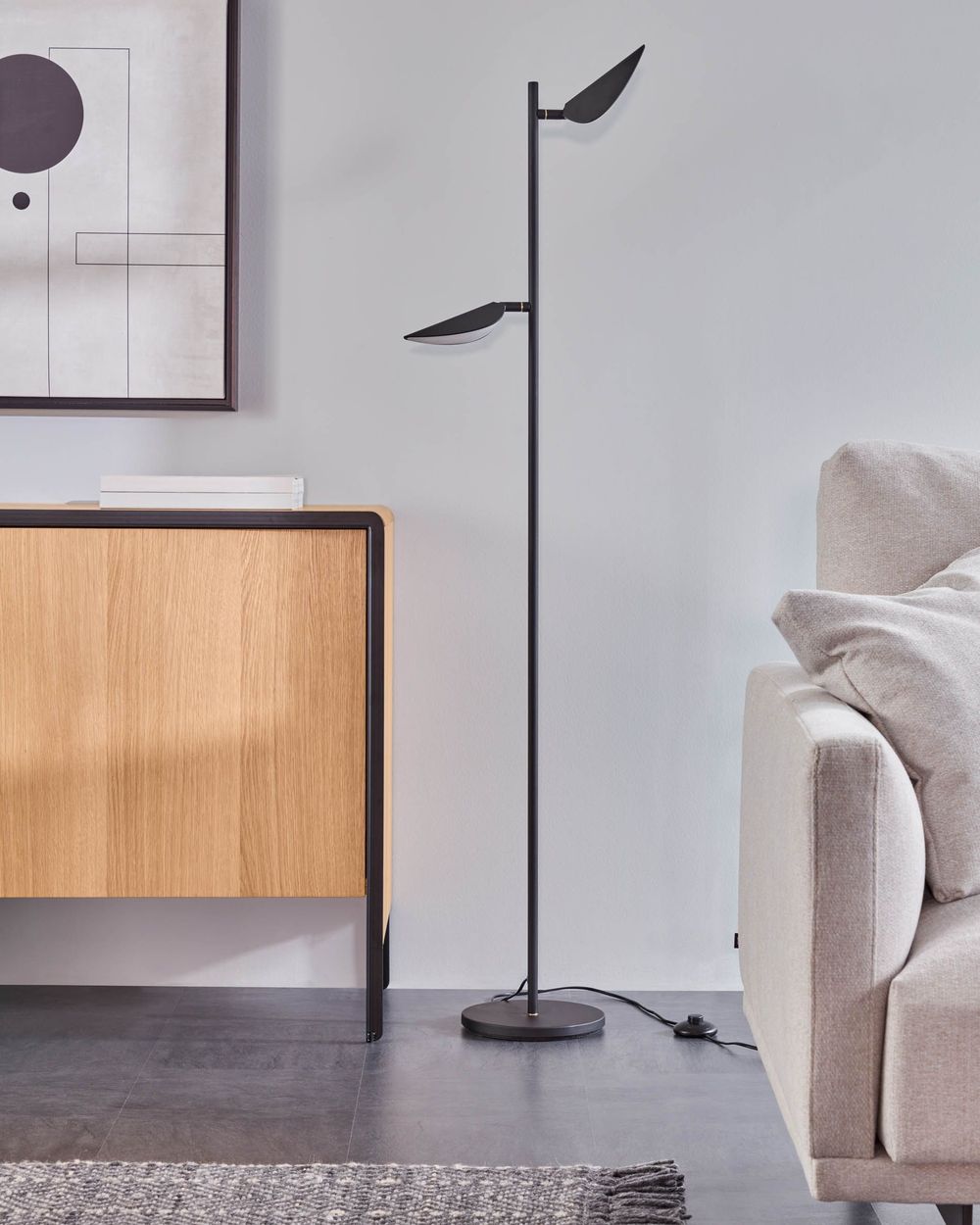Vloerlamp VELEIRA - Zwart KAV AA6345R01