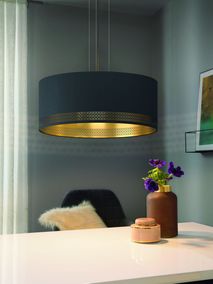 Hanglamp ESTEPERRA groot - Zwart/goud EGL 99274