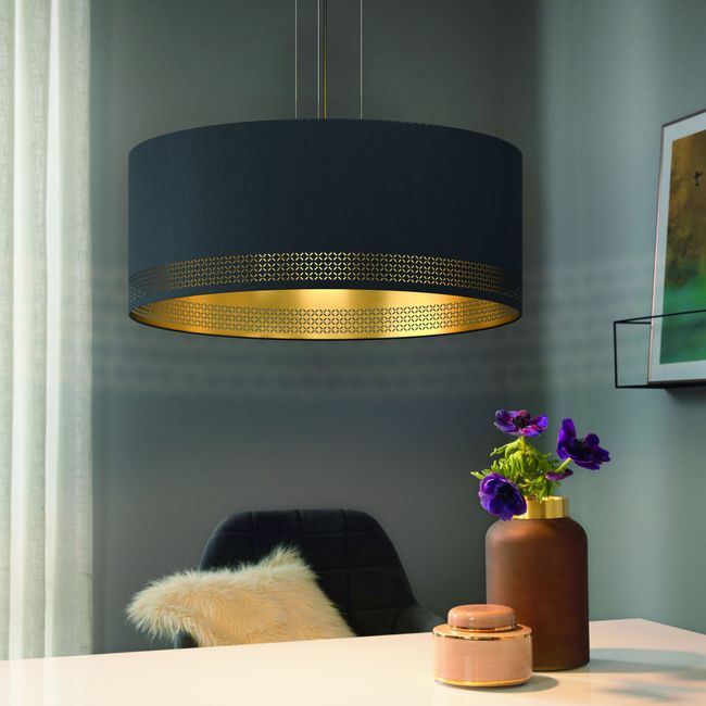 Hanglamp ESTEPERRA groot - Zwart/goud