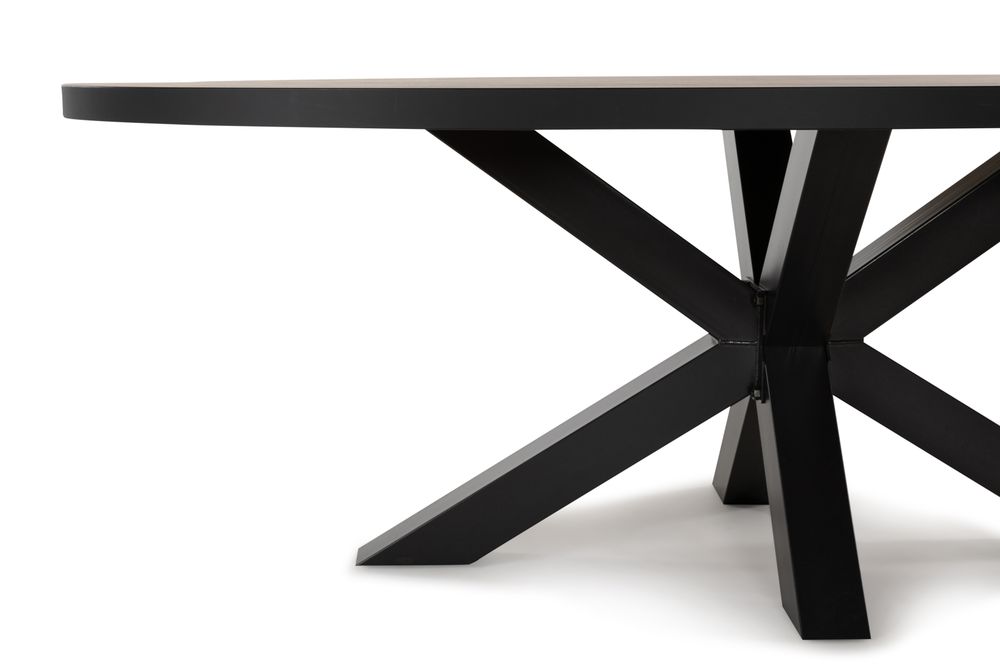 Tafel SAMIR ovaal met sterpoot - Natuurlijke parke MBR SA TOV19MM