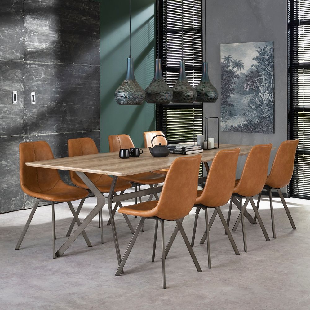 Eetkamerstoel ZIGZAG - Cowhide bruin ZLS 3706-53S