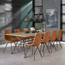 Eetkamerstoel ZIGZAG - Cowhide bruin ZLS 3706-53S