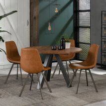 Eetkamerstoel ZIGZAG - Cowhide bruin ZLS 3706-53S