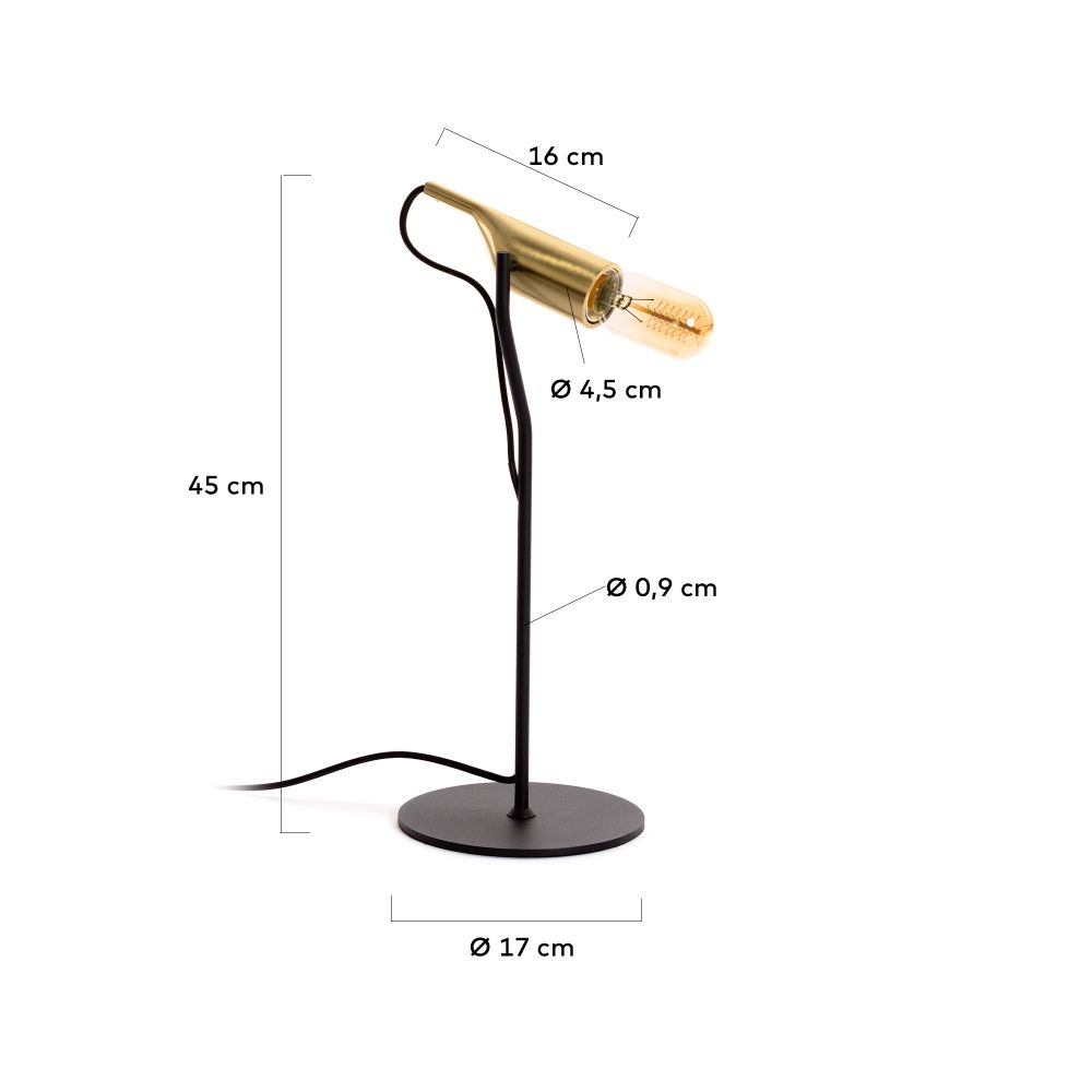Tafellamp CINTHYA - Zwart/Goud KAV AA4788R01