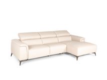 Hoekzetel met elektrische relax BOX - Beige leder MXD BO HKS