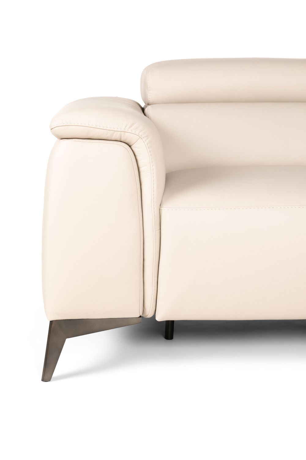 Hoekzetel met elektrische relax BOX - Beige leder MXD BO HKS