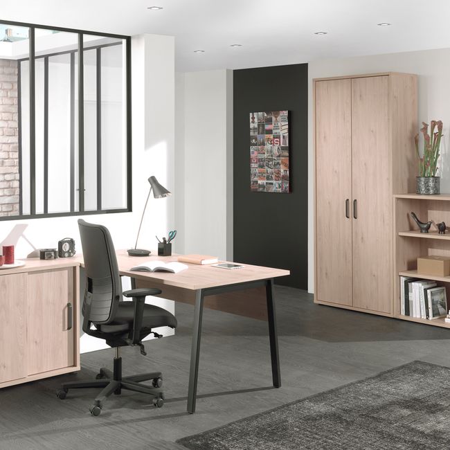 Bureau BIZZY - Eik/zwart