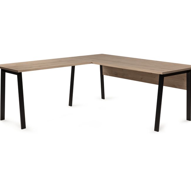 Aanbouwelement voor bureau BIZZY - Eik/zwart