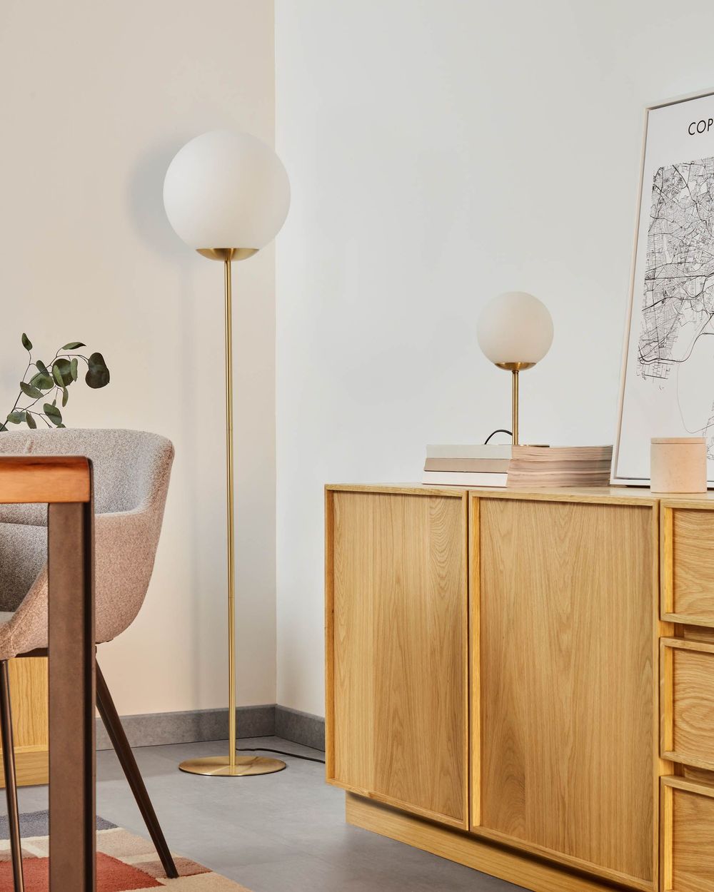 Tafellamp MAHALA - Wit/goud KAV AA6455R53